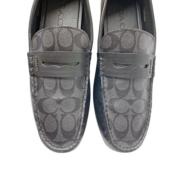 Coach Mott Signature PVC G2983 Black Leather Driver Loafer - Picture 4 of 11